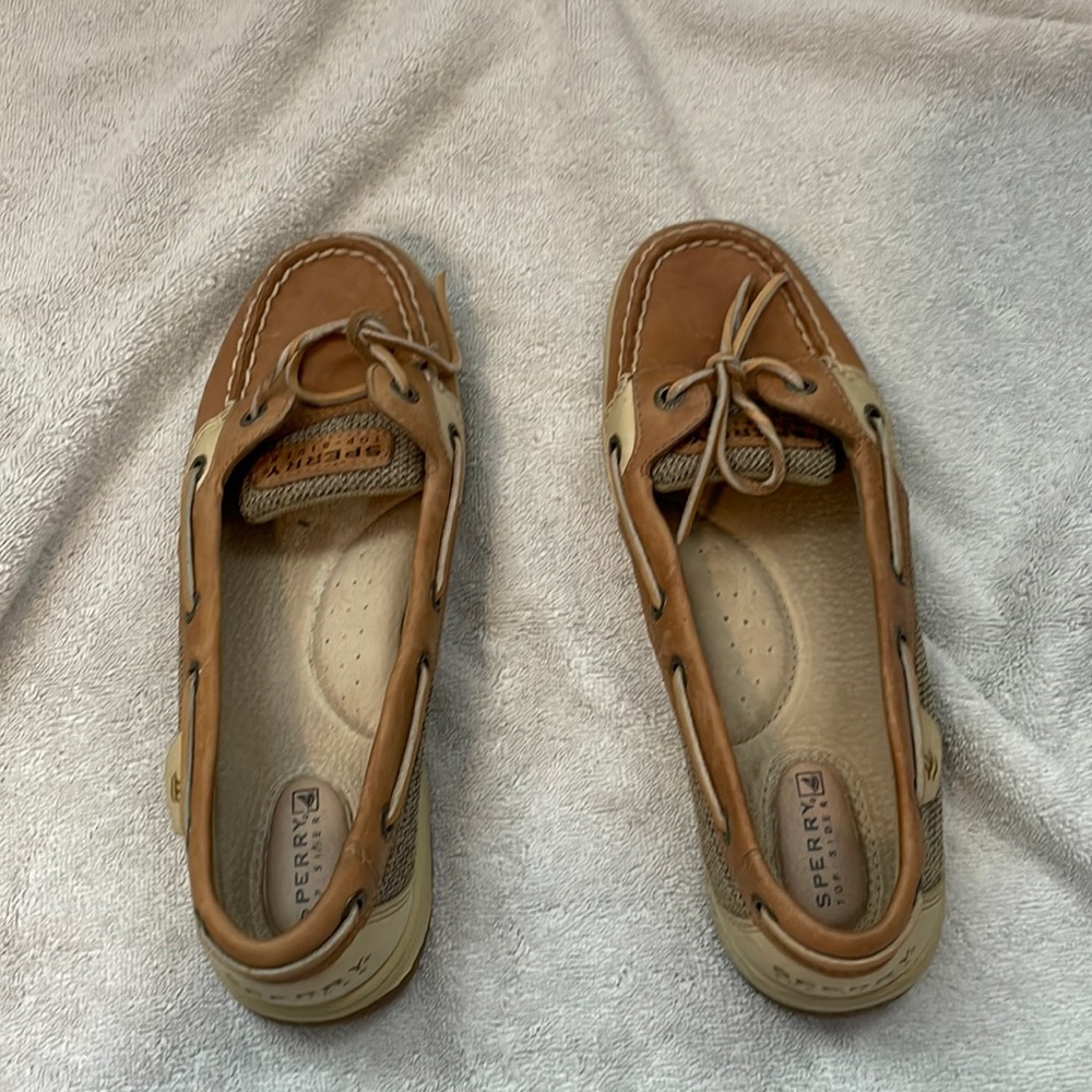 Brown boat shoes